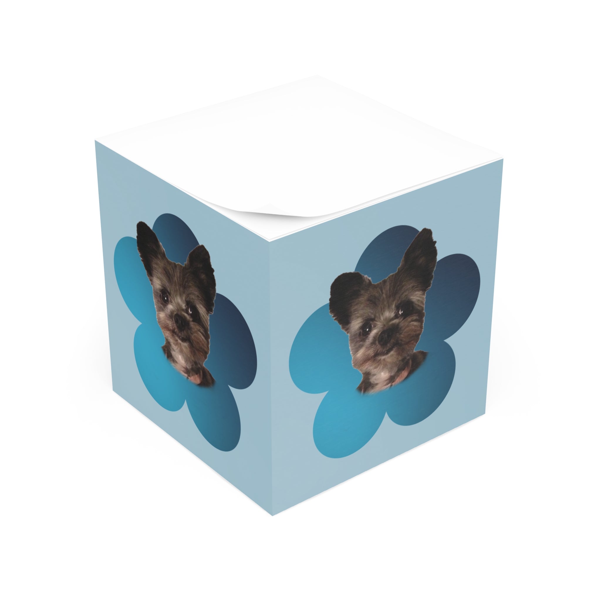 Your Pet's Face on a Note Cube - Personalized Stationery