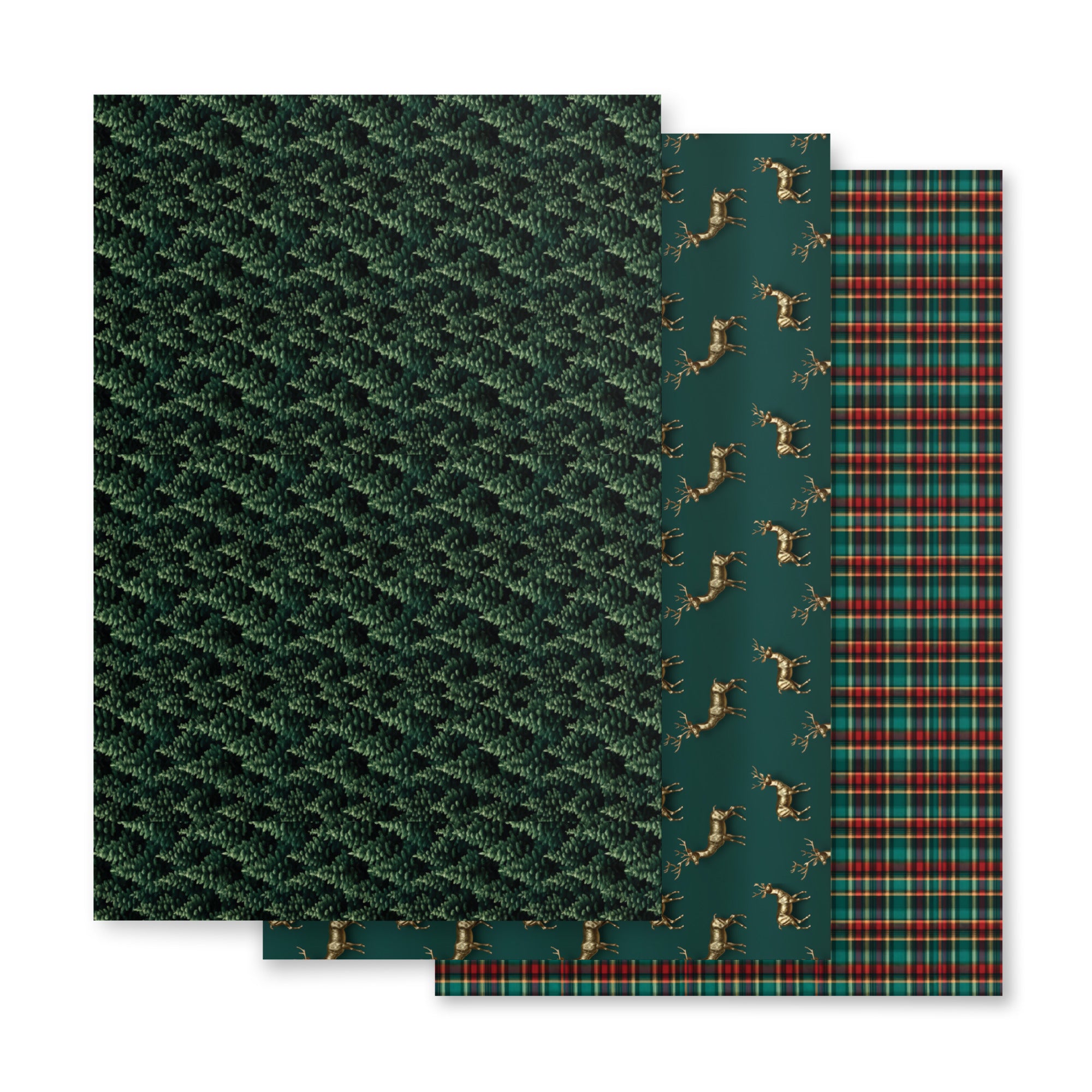 Deep in the Forest - Christmas Wrapping Paper Pack of 3 Sheets