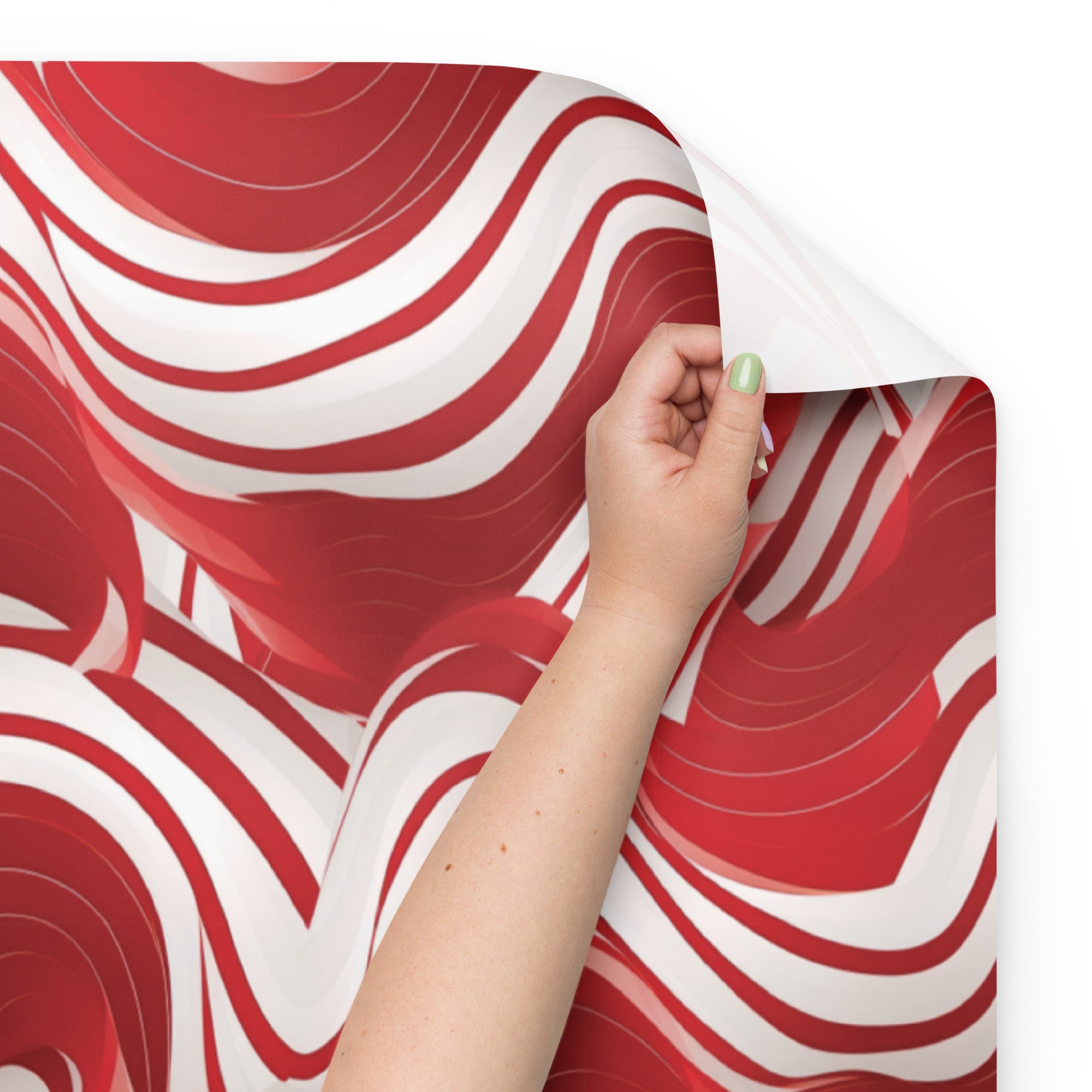 Red Swirls  - Pack of 3 Wrapping Paper Sheets