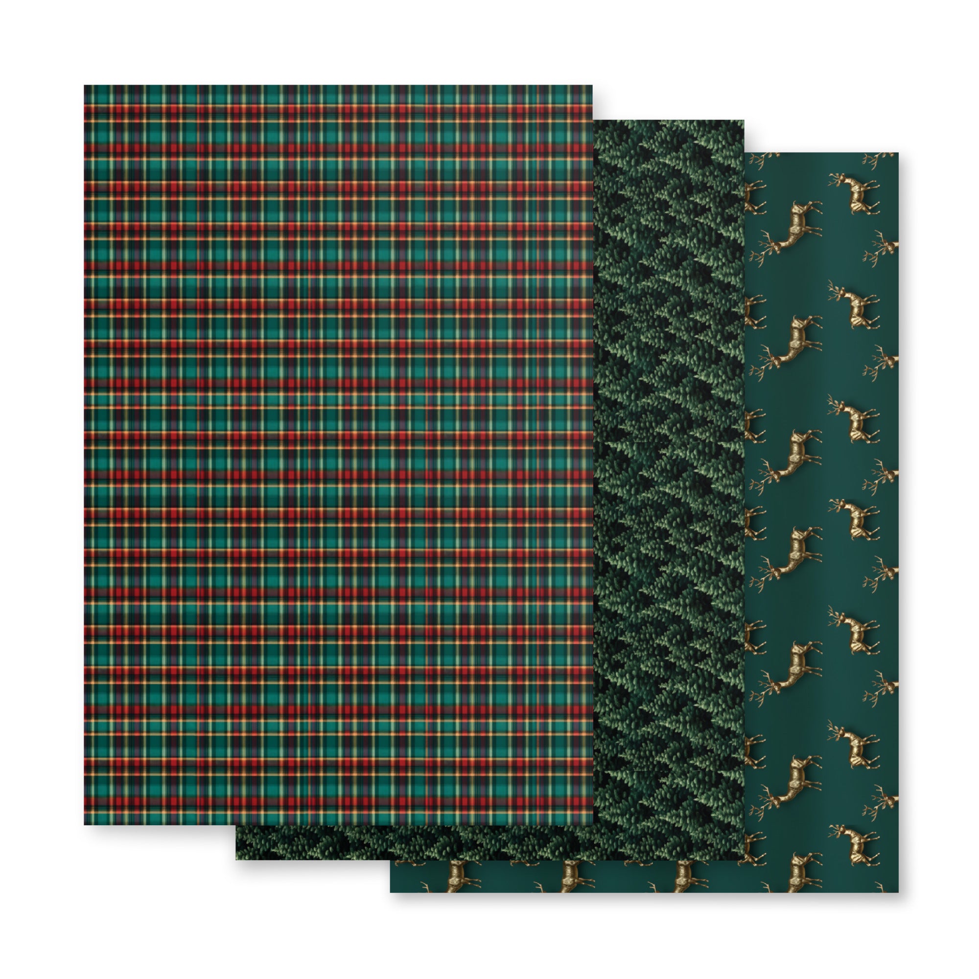 Deep in the Forest - Christmas Wrapping Paper Pack of 3 Sheets