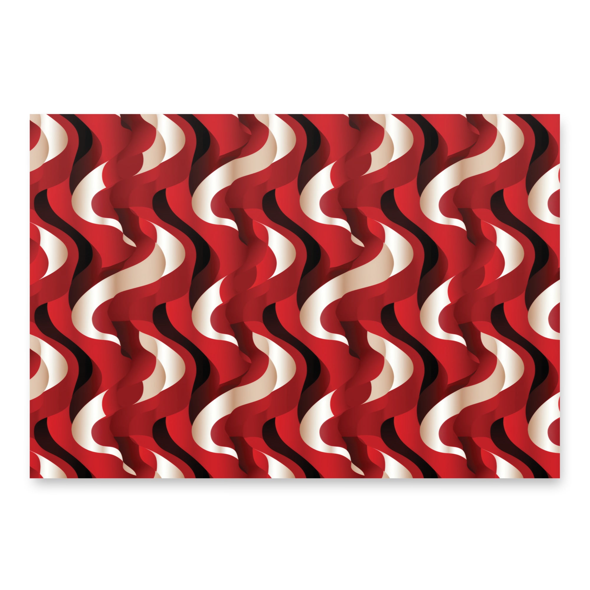 Red Swirls  - Pack of 3 Wrapping Paper Sheets