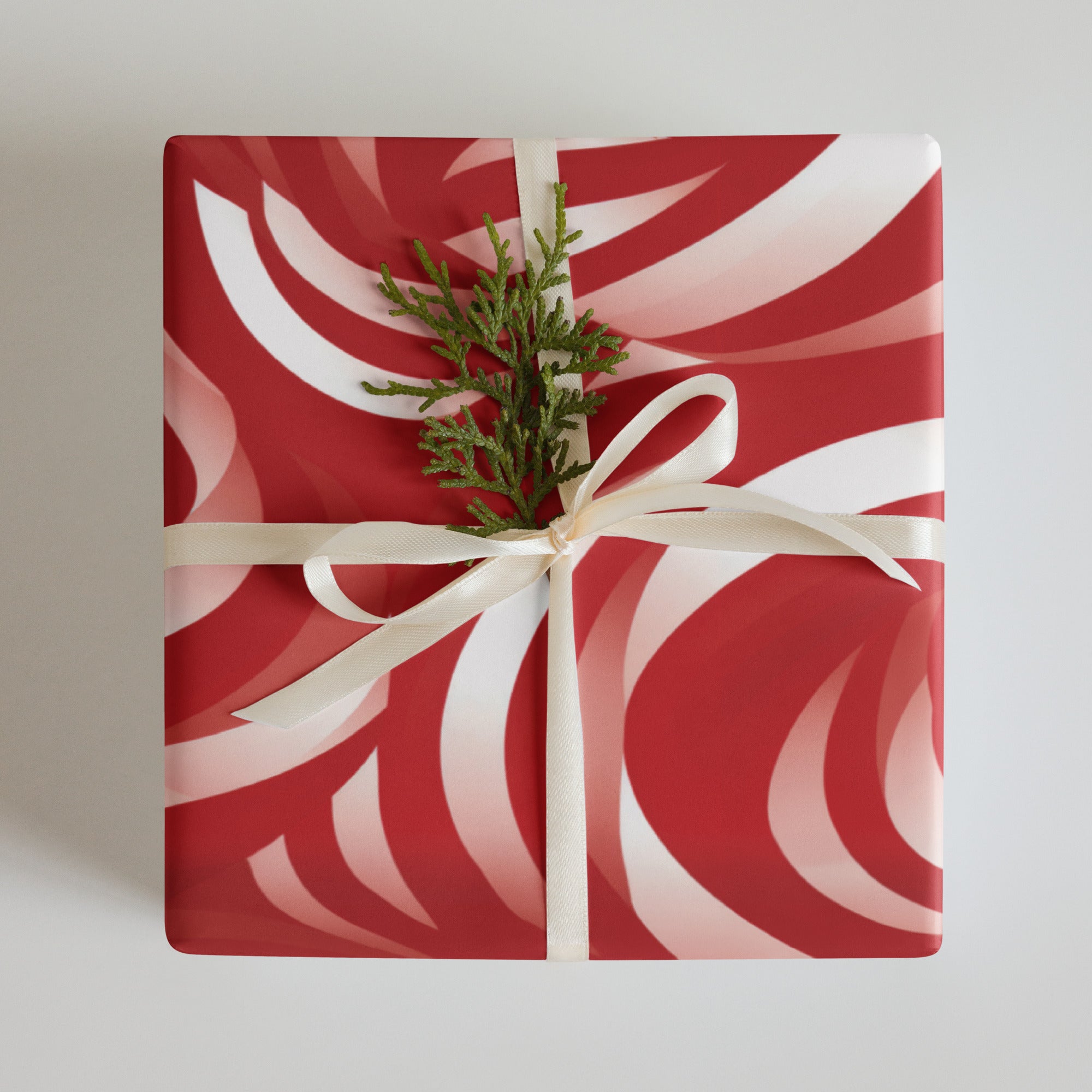 Red Swirls  - Pack of 3 Wrapping Paper Sheets