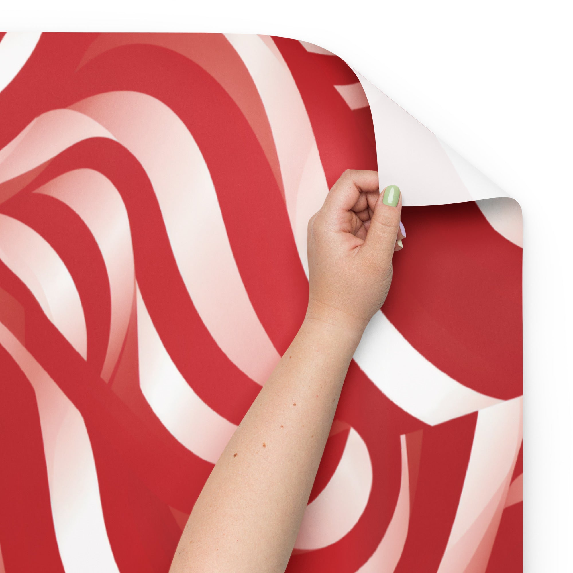 Red Swirls  - Pack of 3 Wrapping Paper Sheets